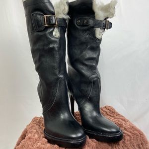 Black Burberry boots